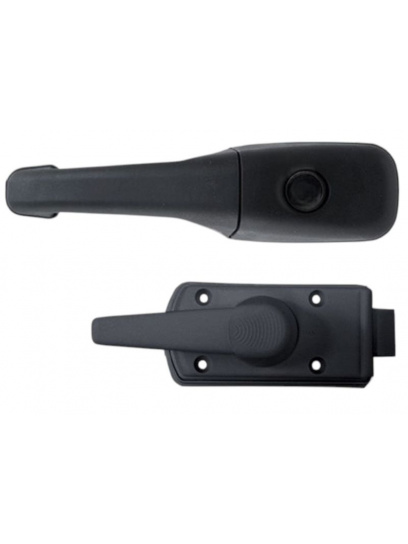 Zamek do drzwi kampera Roulotte bez cylinderka prawy czarny - Zadi