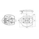 Klamka drzwi do kampera część wewnętrzna Eurogarage bez cylinderka czarna - Zadi