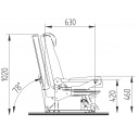 Kanapa rozkładana 540 1900x1200 z pasami 3-punkt i ISOFIX - Fasp
