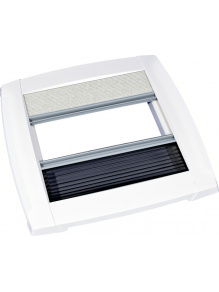 Rama plisowana z LED do 40x40 (moskitiera + roleta + LED), biała - MPK