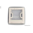 Okno dachowe 28x28 z kopułą dymioną i moskitierą, beżowe - MPK