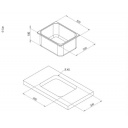 Zlewozmywak stalowy 320×260×150 mm - Can