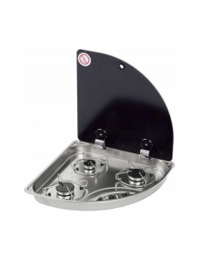 Kuchenka gazowa 3-palnikowa narożna ze szklaną pokrywą FC1343-S - Can