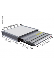 Stopień elektryczny 12V 70 cm, udźwig 200 kg, czarny – Project2000