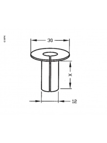 Przepust podłogowy 8/12 mm, długość 55 mm - MPK