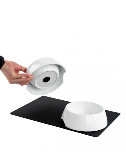 Porcelanowe miski dla psa do podróży białe – Silwy