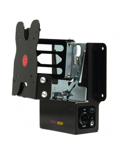 Wyjmowany uchwyt ścienny TV z gniazdem 12V i anteną, czarny – Project2000