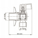 Zawór kulowy kątowy 1/2``x1/2`` - Santex