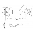 Zawias burtowy przyczepy ZW-02.115 - Steelpress