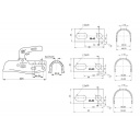 Zaczep kulowy 3000 Ø50 rozs.40-55 poziomo/pionowo + zestaw redukcji + osłona + mieszek - Steelpress