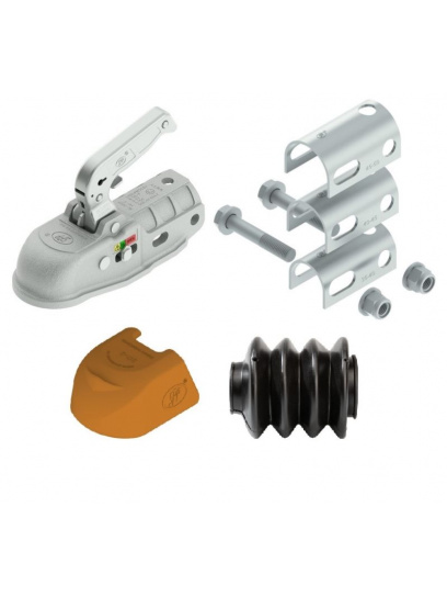 Zaczep kulowy 3000 Ø50 rozs.40-55 poziomo/pionowo + zestaw redukcji + osłona + mieszek - Steelpress