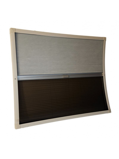 Roleta z moskitierą szyby okna dachowego SkyRoof nad kabiną kampera Kronos Zefiro - Roller Team CI NobelART