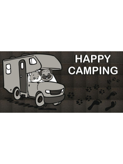 Wycieraczka do przyczepy kampera Flomat Happy Camping 50x25 cm - Arisol