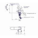 Kran składany Arona ciepła/zimna woda czarny/chrom - Comet