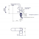 Kran składany Arona zimna woda czarny/chrom - Comet