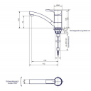 Bateria jednouchwytowa Capri Kompakt ciepła/zimna woda chrom - Comet