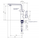 Bateria jednouchwytowa Modena ciepła/zimna woda chrom - Comet