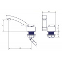 Bateria jednouchwytowa Florenz Standard zimna woda chrom - Comet