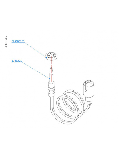 Termopara L=220 mm do urządzeń gazowych - Dometic