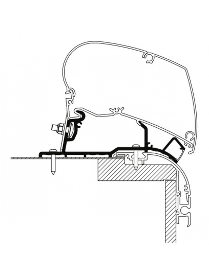 Adapter dachowy markizy do Eriba Nova od 2020 425 cm - Thule