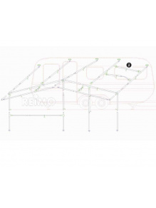 Drążek rozporowy aluminiowy 160–260 cm (3-częściowy), srebrny – Piper