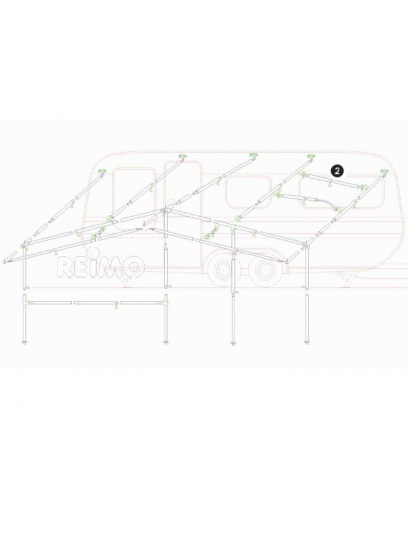 Drążek rozporowy aluminiowy 160–260 cm (3-częściowy), srebrny – Piper