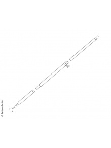 Drążek dachowy/hakowy aluminiowy 1,60–2,60 m, srebrny – Piper