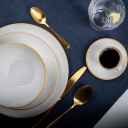 Zestaw obiadowy Set Linea Line Gold 12 częściowy - Gimex