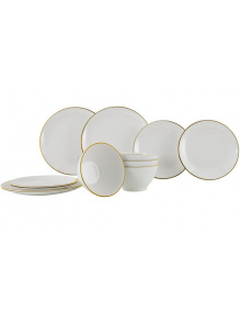 Zestaw obiadowy Set Linea Line Gold 12 częściowy - Gimex