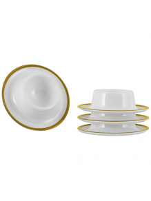 Kieliszek na jajko z melaminy Linea Line Gold 4 szt. - Gimex