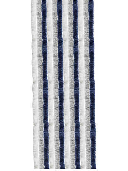 Kotki zasłona do drzwi przyczepy kampera 56x185 cm biało/szaro/granatowe - Arisol