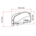 Markiza dachowa w kasecie F80S 320 Deep Black Royal Grey - Fiamma