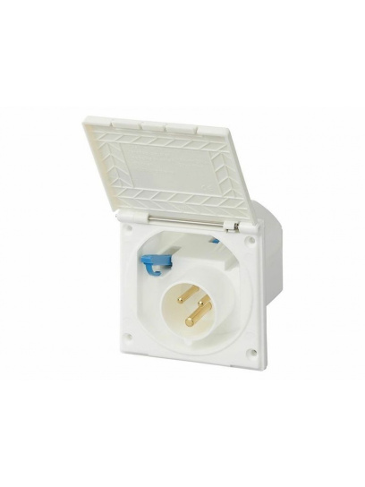 Gniazdo wejściowe CEE 230 V kwadratowe białe - Carbest
