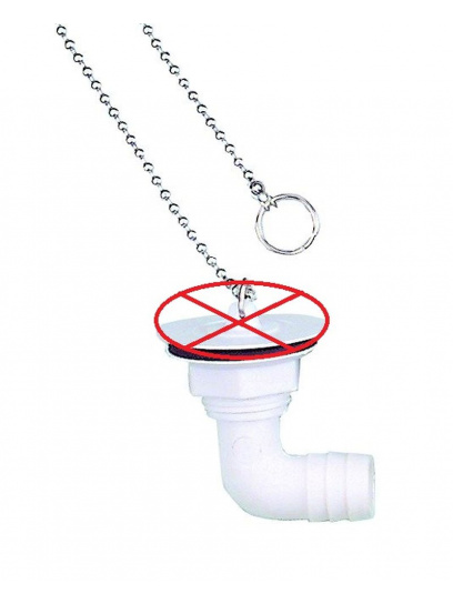 OUTLET - Odpływ umywalki syfon kątowy biały - Fawo