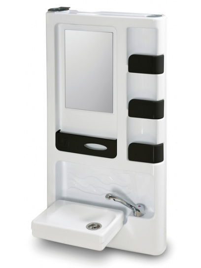 Szafka łazienkowa obrotowa Voila Compact biało/czarna