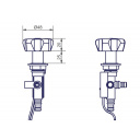 Bateria do prysznica podblatowa Novo ciemnoszara - Comet