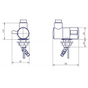 Bateria jednouchwytowa z przyłączem prysznicowym London zimna woda biała - Comet