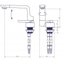 Bateria jednouchwytowa Florenz Arona ciepła/zimna woda czarny/chrom - Comet