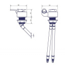 Bateria jednouchwytowa z przyłączem prysznicowym Florenz Kompakt ciepła/zimna woda chrom - Comet