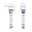 Bateria podblatowa z przyłączem prysznicowym Florenz Kompakt ciepła/zimna woda czarna - Comet
