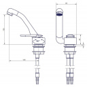 Bateria jednouchwytowa Florenz ciepła/zimna woda chrom - Comet