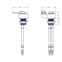 Bateria jednouchwytowa z przyłączem prysznicowym Florenz Finger ciepła/zimna woda chrom - Comet