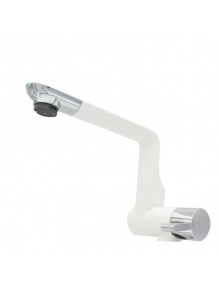 Kran składany Arona zimna woda biały/chrom - Comet