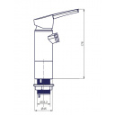 Bateria jednouchwytowa z przyłączem prysznicowym Como ciepła/zimna woda chrom - Comet