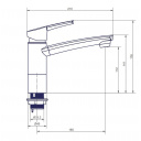 Bateria jednouchwytowa Como zimna woda chrom - Comet