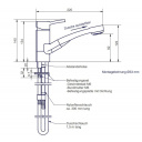 Bateria jednouchwytowa Capri z słuchawka prysznicową Piccina ciepła/zimna woda czarna - Comet