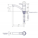 Bateria jednouchwytowa Capri Kompakt ciepła/zimna woda czarna - Comet