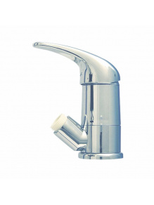 Bateria jednouchwytowa Roma z przyłączem prysznicowym ciepła/zimna woda chrom - Comet