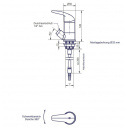 Bateria jednouchwytowa Roma z przyłączem prysznicowym ciepła/zimna woda biały - Comet