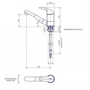 Bateria jednouchwytowa Roma zimna woda 150 mm chrom - Comet